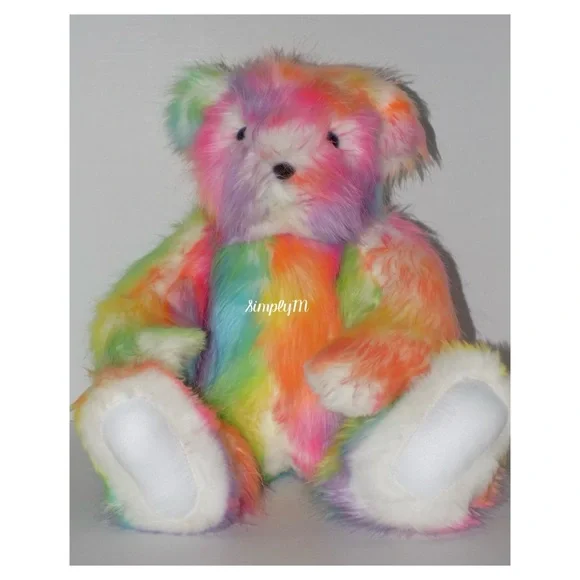 Large 20 inch Rainbow Tie-Dye Vermont Teddy Bear - Picture 5 of 10